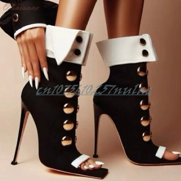 Elegant Lady's Front Buckle Decor Pumps Square Toe Runway Party Stilettos High Heel Fashion Sexy Women Shoes 2026 Para Mujere
