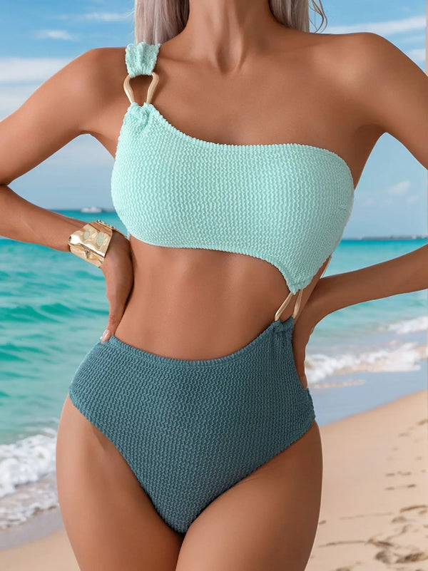 New Arrival: Sexy Cut-Out One-Piece Swimsuit - Trendy Snake Print Bikini for Women"